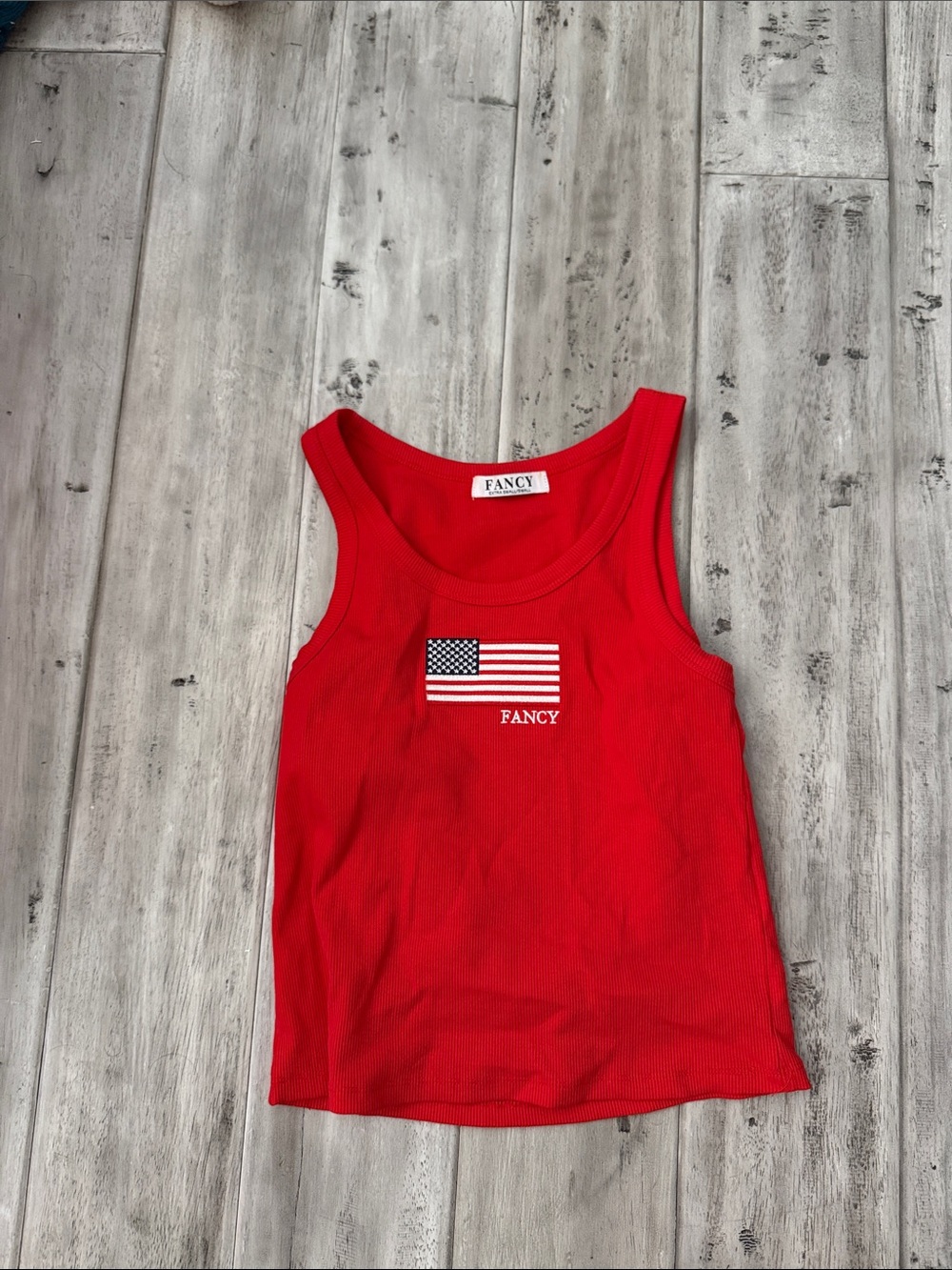 Fancy D Boutique Red American Flag Tank